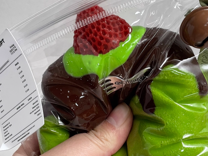 Matcha Chocolate Strawberry Pudding