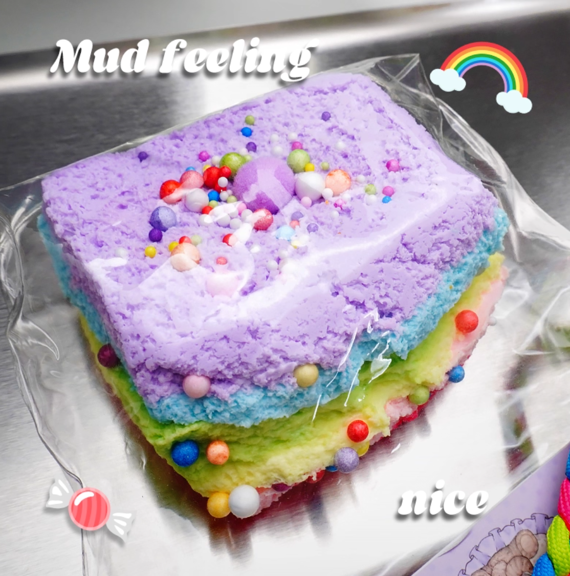 Rainbow Three-Layer Large Toast