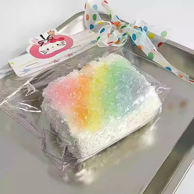 Sparkly Post-Rain Rainbow Double-Layer Toast