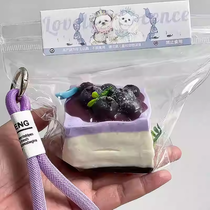 Blueberry Cream Square Cake