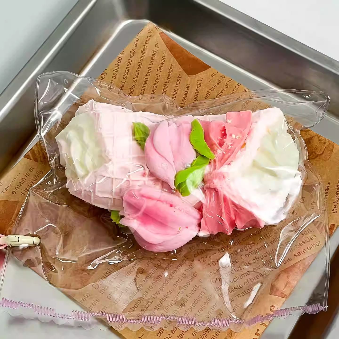 Cream Tulip Waffle Roll