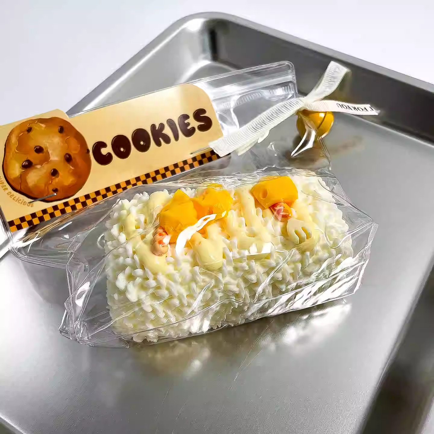 Cheese Long Strip Knitted Bag